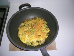 Leftover vegetable frittata