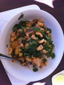 Leftover roast vegetable Thai inspired curry