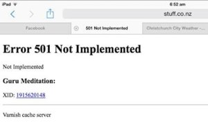 And then sometimes the site doesn't work at all... guru meditation anyone?