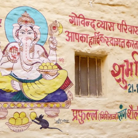 Ganesha painting on wall