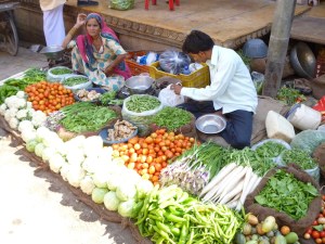 Vegetables at a market