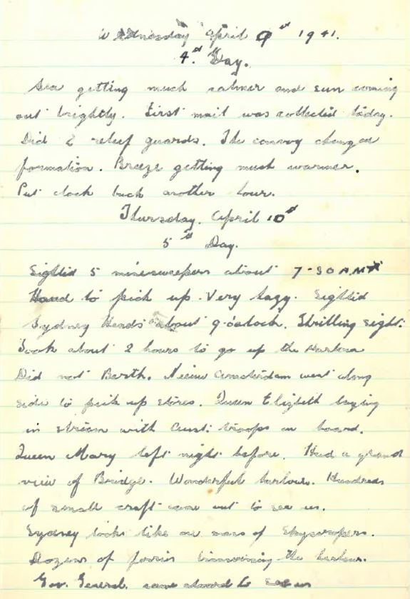 Grandad’s WWII Diary – Wednesday April 9th & Thursday April 10th 1941