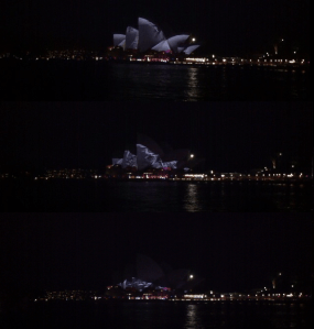 Opera House appearing to crumple