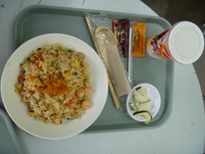 NON-VEGETARIAN - Chicken Fried Rice with Shrimp and Conpoy from Comet Cafe in Tomorrowland