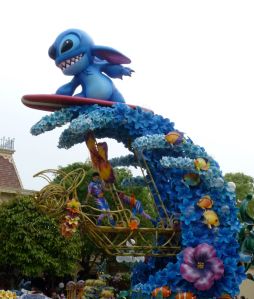 Stitch surfing (he's very popular in the Asian theme parks)