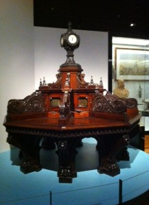 Fabulous old bank desk, online banking isn't this stylish 