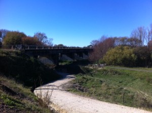 The bridge at the end of the track (where I decided to turn back)