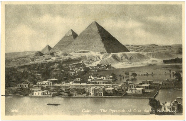 Cairo - The Pyramids of Giza during Nile Flood