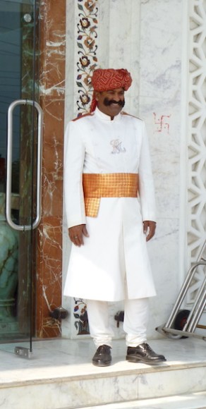 Doorman at the hotel (love the mo!)