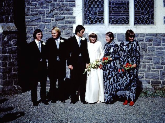 Someone's wedding - my Aunt second from the right - get a load of that 1970s bridemaid's outfit! :-)
