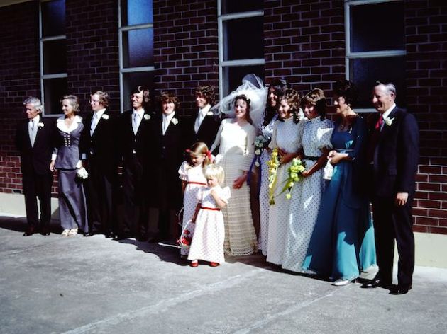 Someone's wedding - love the awesome (awful) hair :-)