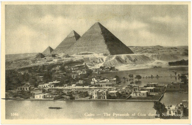 Cairo - The Pyramids of Giza during Nile Flood