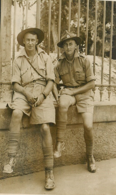 Stuart Sillars (left) and George Smith (right) at Ezbekieh Gardens - June 21st 1941