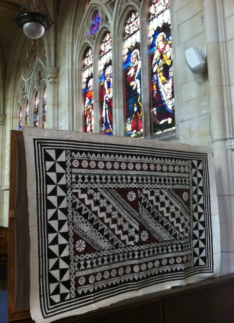 A polynesian tapa cloth