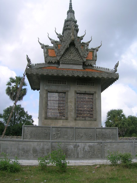 Memorial filled with bones