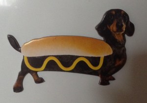 Dachshund fridge magnet
