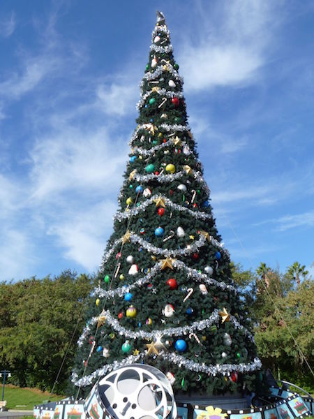 Christmas Tree outside Disney's Hollywood Studios Theme Park