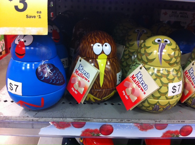 Stylised Pukeko, Kiwi and Kea's with Marsh Mallows