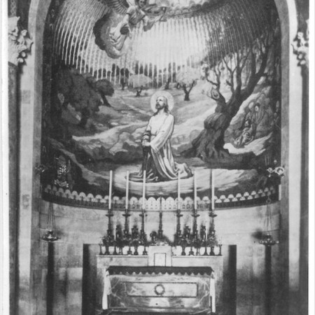 Altar of Church of "All Nations" showing mosaic work - Jerusalem