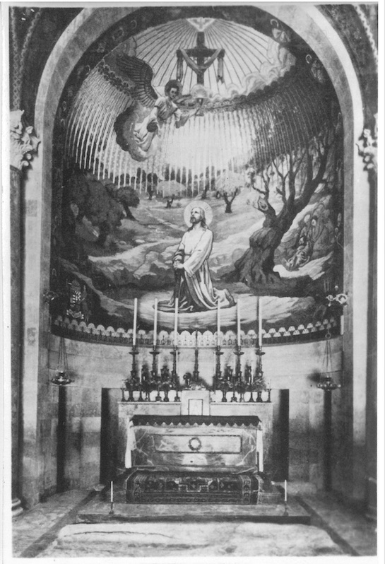 Altar of Church of "All Nations" showing mosaic work - Jerusalem