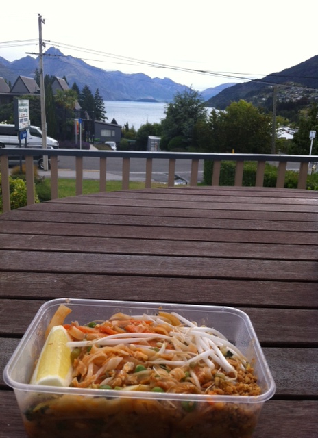 Pad Thai from Thai Siam - while admiring the view