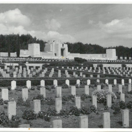 View with chapel in background - War Cemetery - Jerusalem