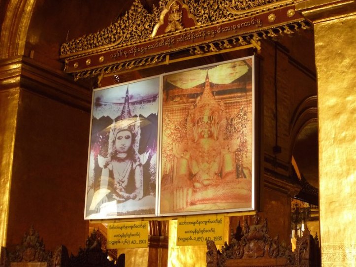 Photos of how the Buddha looked in 1901 then 1935
