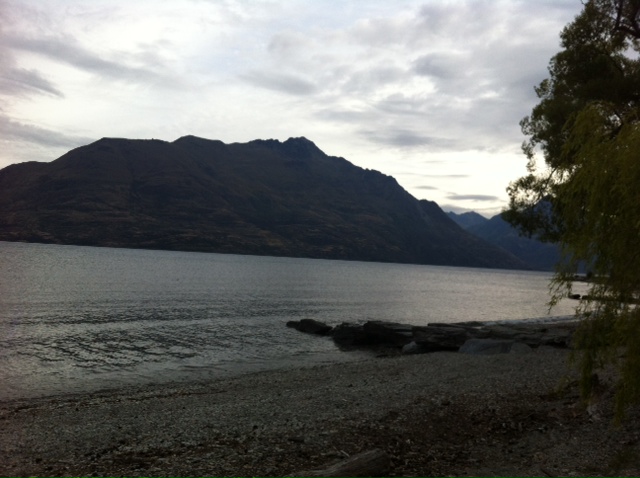 On the beach along from the hotel
