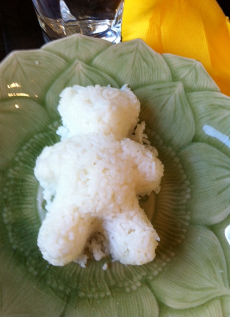 Loved the Teddy Bear rice that came with the meal :-)