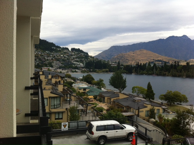 The view from the balcony back towards town
