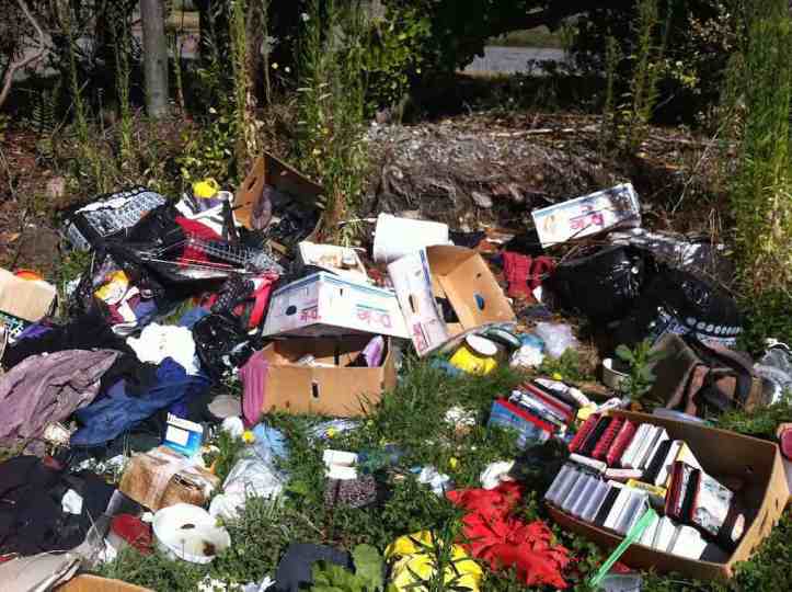 "Rubbish" which should have been donated...