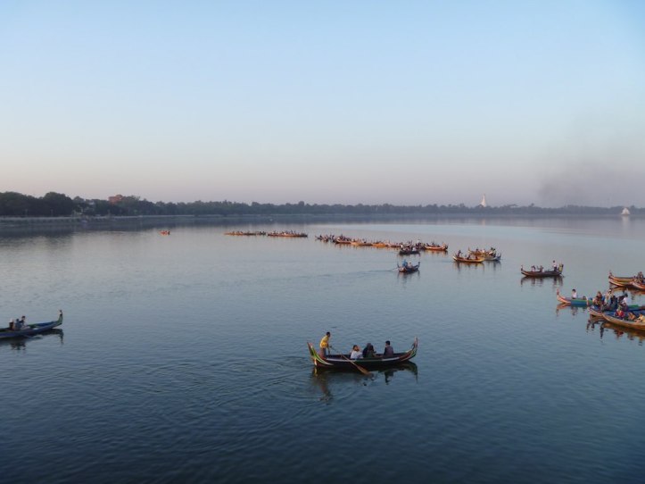 Taking the tourists out on the lake for sunset