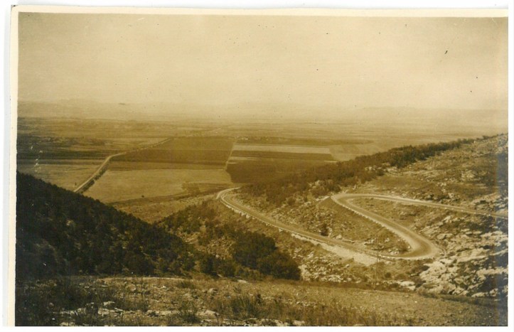 Plains of Jezreel where from the Bible the Jews still believe the decisive battle of the War shall be fought.  Taken from hills by Nazareth.