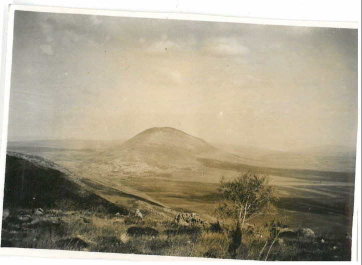 View of Mt Tabor sometimes known as the Mt of Precipitation just outside the town of Nazareth