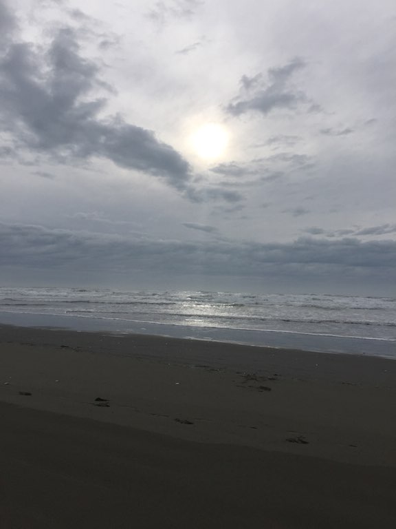 Sun struggling to break through the clouds