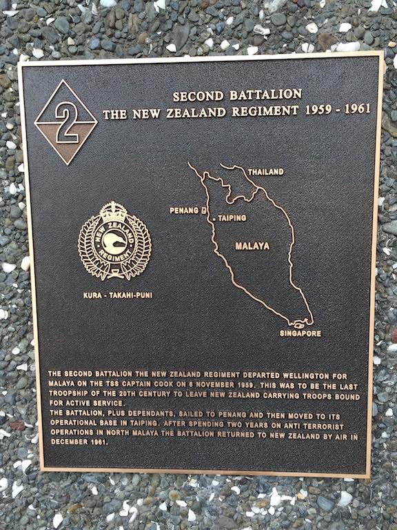 SECOND BATTALION THE NEW ZEALAND REGIMENT 1959-1961 THE SECOND BATTALION THE NEW ZEALAND REGIMENT DEPARTED WELLINGTON FOR MALAYA ON THE CAPTAIN COOK ON 8 NOVEMBER 1959.  THIS WAR WAS TO BE THE LAST TROOPSHIP OF THE 20TH CENTURY TO LEAVE NEW ZEALAND CARRYING TROOPS BOUND FOR ACTIVE SERVICE. THE BATTALION PLUS DEPENDANTS SAILED TO PENANG AND THEN MOVED ITS OPERATIONAL BASE IN TAIPING.  AFTER SPENDING TWO YEARS ON ANTI TERRORIST OPERATIONS IN NORTH MALAYA THE BATTALION RETURNED TO NEW ZEALAND BY AIR IN DECEMBER 1961.