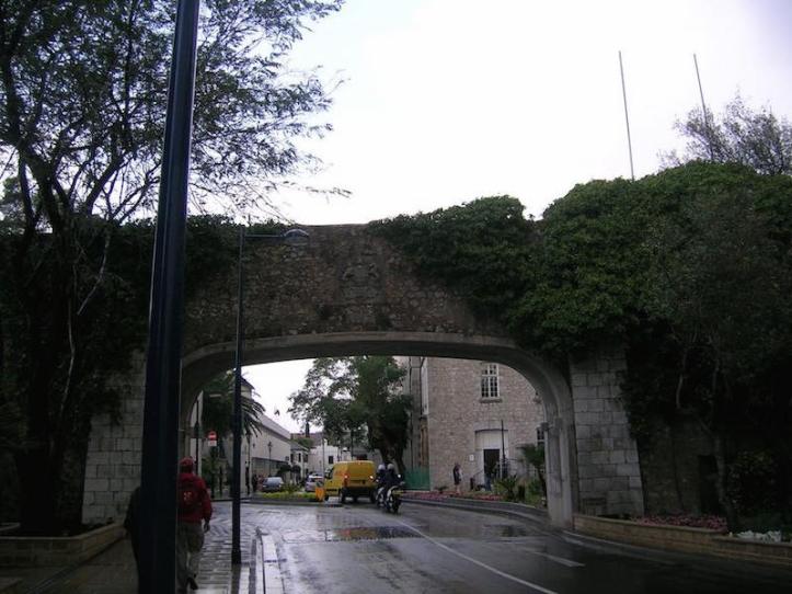 Archway over the road near the cemetery