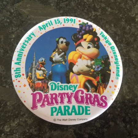 Tokyo Disneyland Party Gras Parade Badge
