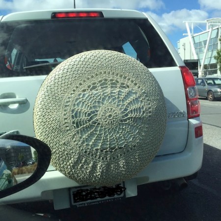 Crocheted Car Spare Wheel Cover
