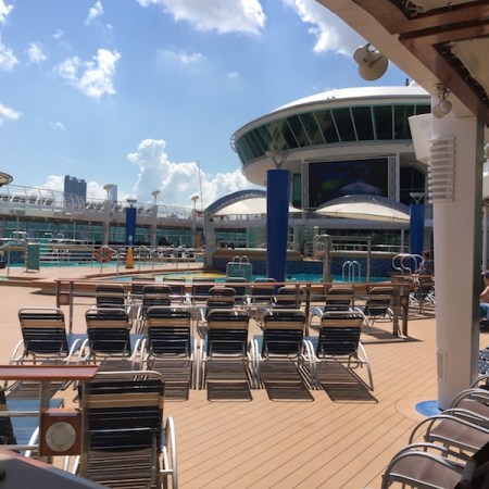 RCCL's empty pool deck